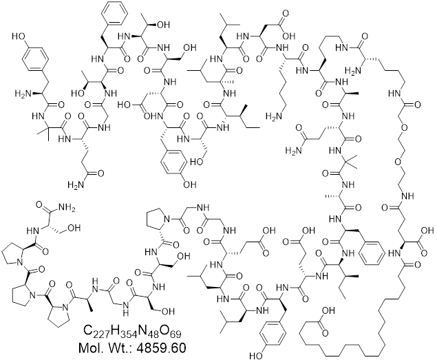 Multi-receptor agonist peptide with lipidation for extended half-life